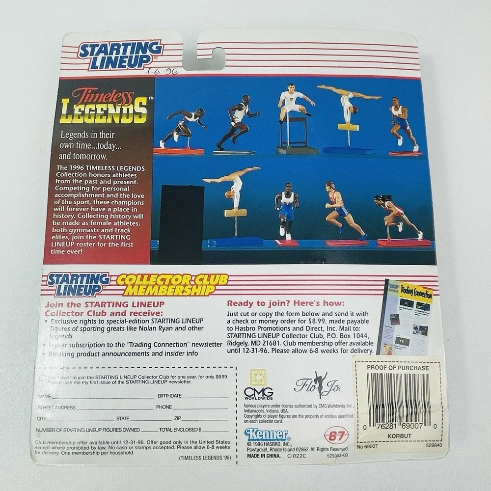 Starting Lineup Action Figure Timeless Legends Olga Korbut Kenner 1996